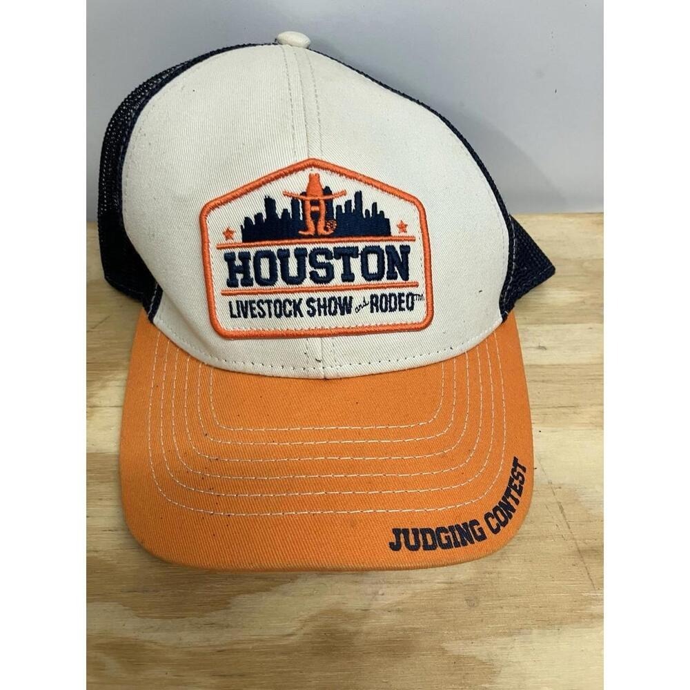 Houston Livestock Show And Rodeo JUDGING CONTEST Mesh Trucker Hat Cap HLSR